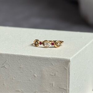 18k Rose Gold Ruby‎ Ring Size 5